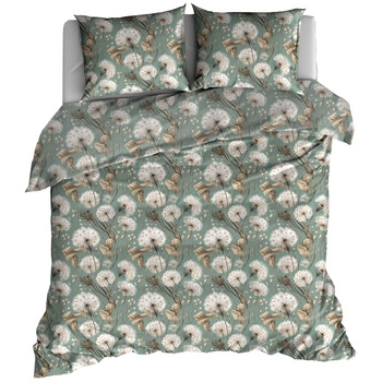 Pościel bawełniana Dmuchawce szałwia 180x200