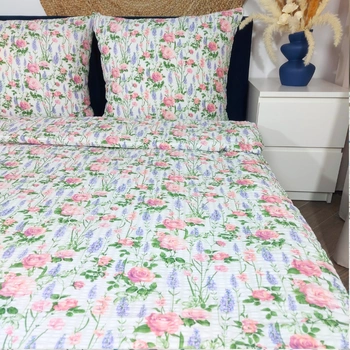 Pościel z kory Róże szałwia 160x200