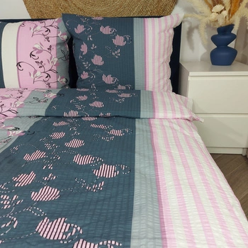 Pościel z kory Kwiaty w odbiciu róż 160x200