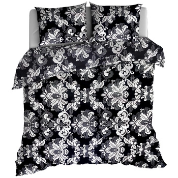 Pościel bawełniana Czarny ornament 180x200