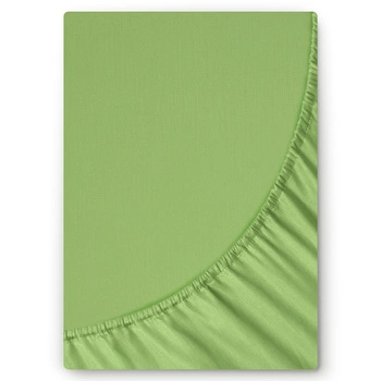 Prześcieradło satyna bawełniana z gumką Zielone 90x200