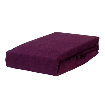 Prześcieradło frotte z gumką bakłażanowe 60x120