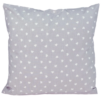 Poszewka bawełniana Białe serduszka 30x30