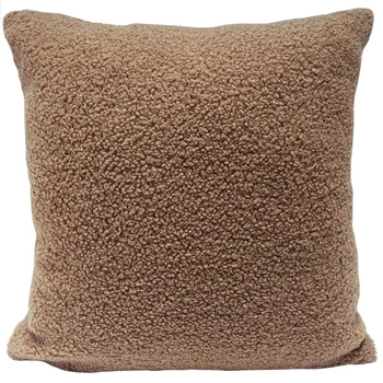 Poszewka Boucle Bukle Baranek brązowa 40x40