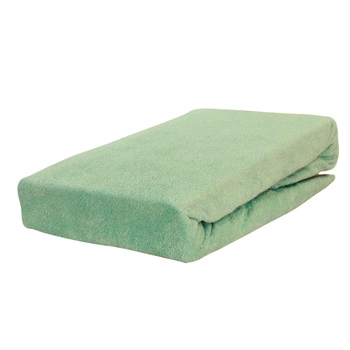Prześcieradło frotte z gumką oliwkowe 60x120