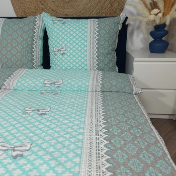 Pościel z kory Wstążka koronka 160x200