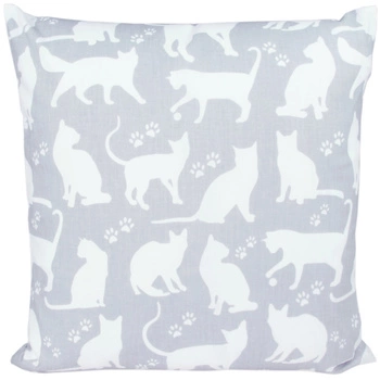 Poszewka bawełniana Białe koty na szarym 70x80