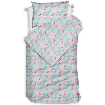 Pościel bawełniana Flamingi pastelowe 135x200