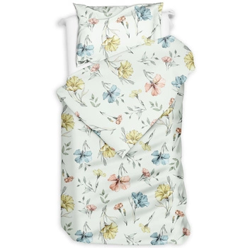 Pościel flanelowa Kolorowe kwiaty w mięcie 140x200