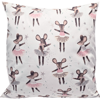 Poszewka bawełniana Myszki baletnice 45x45