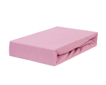 Prześcieradło jersey z gumką brudny róż 180x200