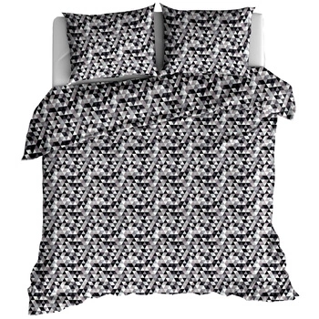 Pościel bawełniana Mozaika szara 150x200