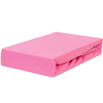 Prześcieradło jersey z gumką różowe 70x140