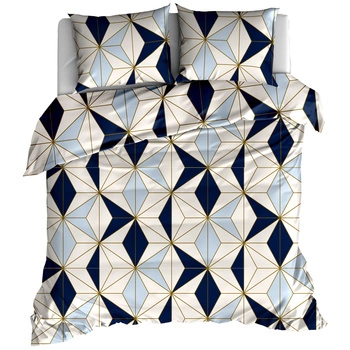 Pościel bawełniana Szkiełka granat 200x200