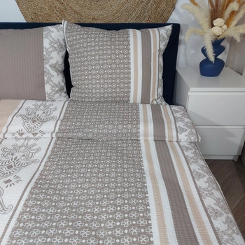 Pościel z kory Ornament karmelowy 160x200