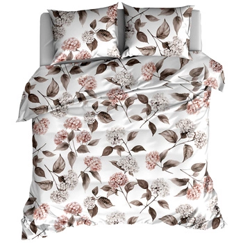 Pościel flanelowa Hortensje jesienne 160x200