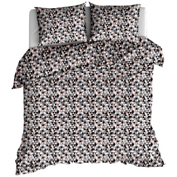 Pościel bawełniana Mozaika łososiowa 150x200