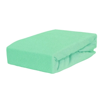 Prześcieradło frotte z gumką jasno zielone 60x120
