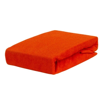 Prześcieradło frotte z gumką pomarańczowe 70x140