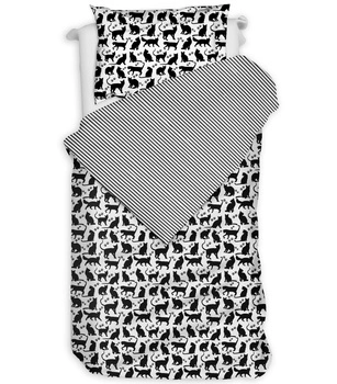 Pościel bawełniana Czarne koty 140x200