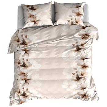 Pościel flanelowa Kwiatowy blask beżu 160x200