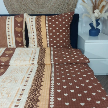 Pościel z kory Czekoladowe serduszka 160x200