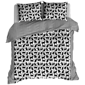 Pościel bawełniana Czarne koty 200x200