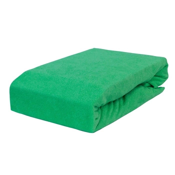 Prześcieradło frotte z gumką zieleń trawy 70x140