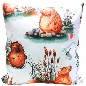 Poszewka bawełniana Kapibary 45x45