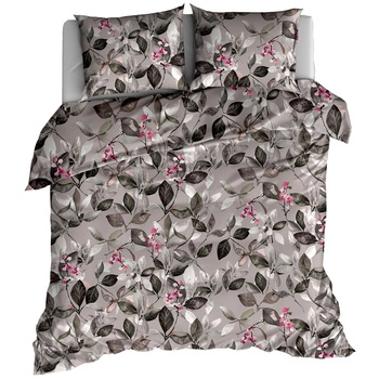 Pościel flanelowa Florystyka beżowa 160x200