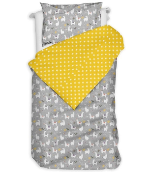 Pościel bawełniana Lama gwiazdka 135x200
