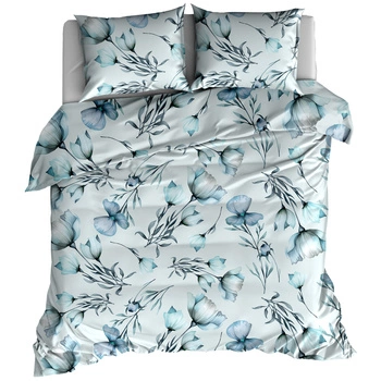 Pościel flanelowa Lazurowy kwiat 160x200