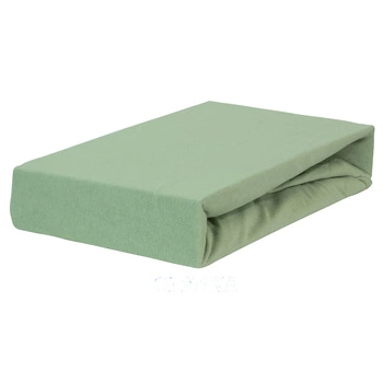 Prześcieradło jersey z gumką oliwkowe 60x120