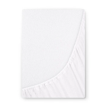 Prześcieradło frotte z gumką białe 200x220