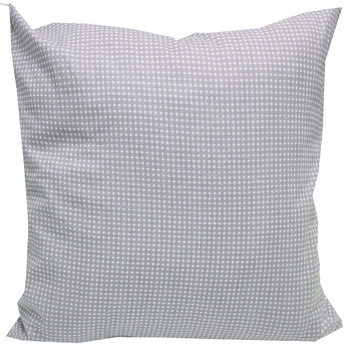 Poszewka bawełniana Szara krateczka 50x70
