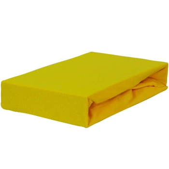 Prześcieradło jersey z gumką żółte 180x200