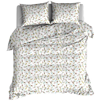 Pościel flanelowa Kwiaty drobinki 160x200