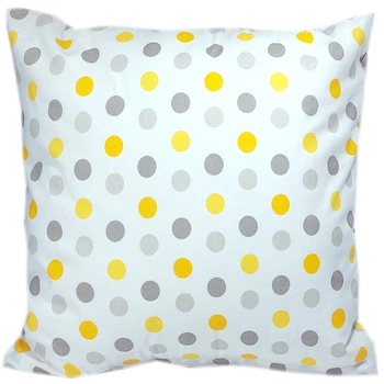 Poszewka bawełniana Żółte groszki 45x45