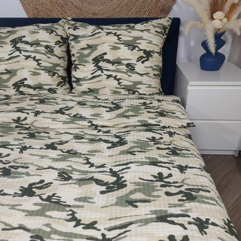 Pościel z kory Moro oliwkowe 160x200