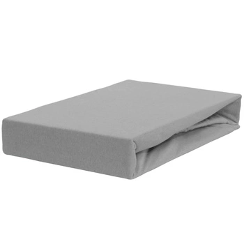 Prześcieradło jersey z gumką popiel 60x120