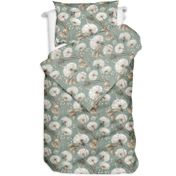 Pościel bawełniana Dmuchawce szałwia 135x200