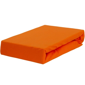 Prześcieradło jersey z gumką pomarańczowe 70x140