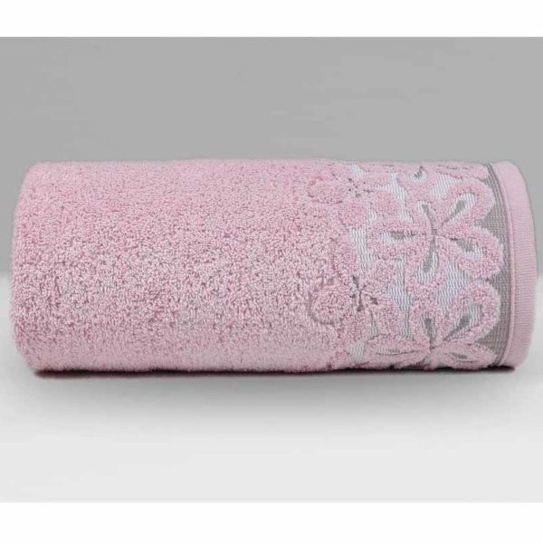 Różowy ręcznik Bella firmy Greno.
