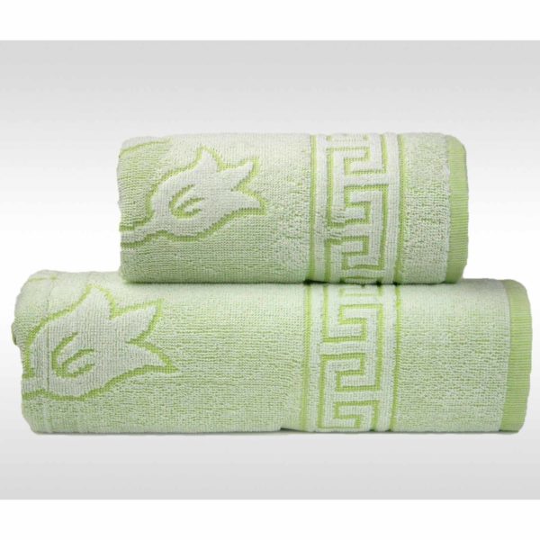 Zielony ręcznik Flora Ocean od firmy Greno.
